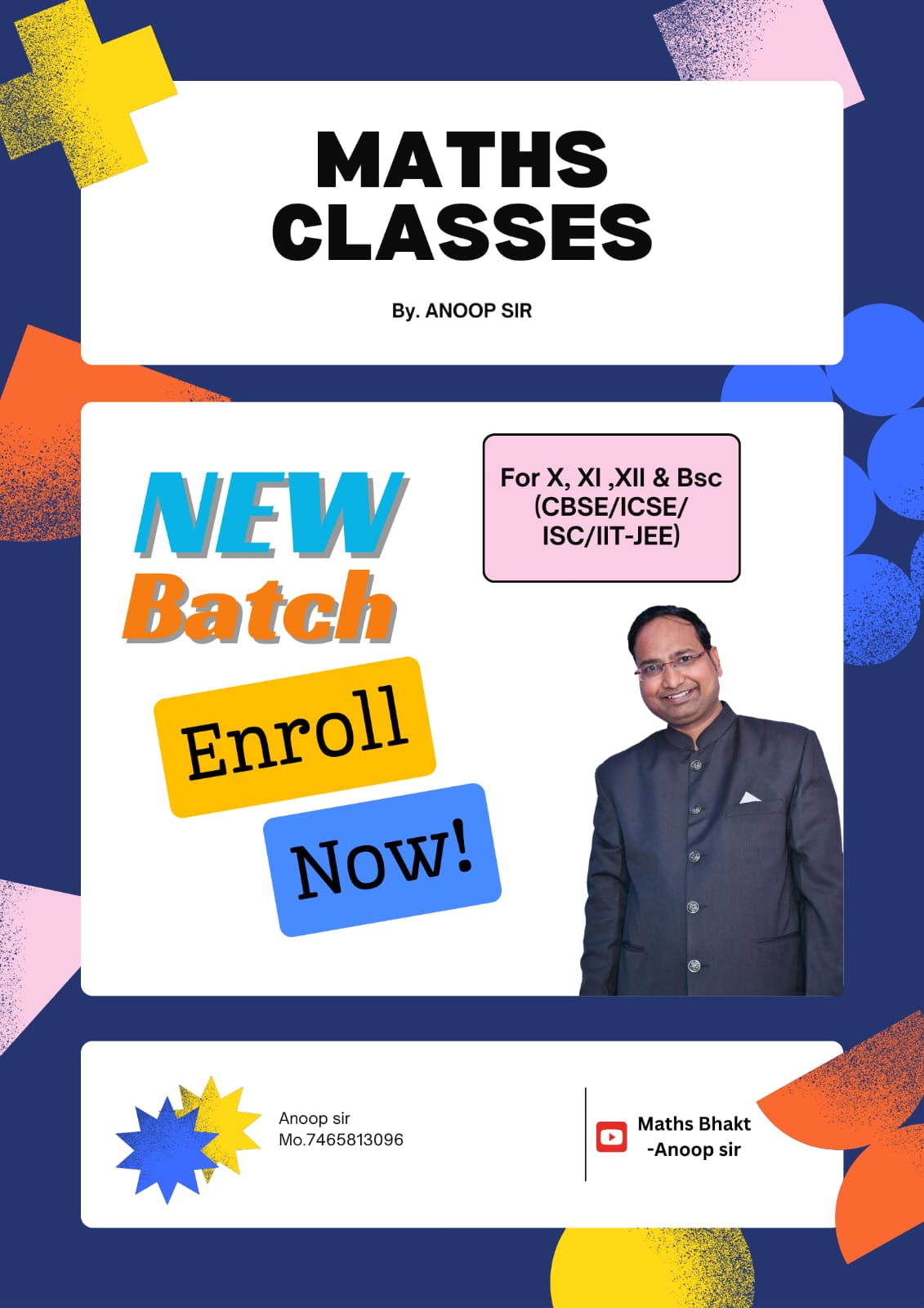 Maths Classes Batch Announcement